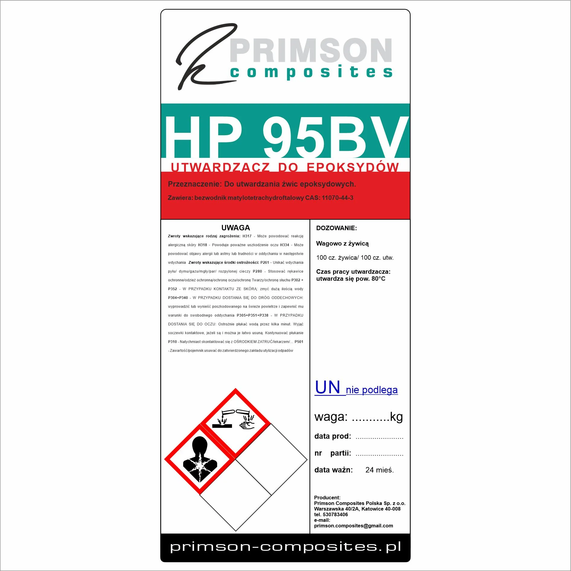Utwardzacz HP 95 BV