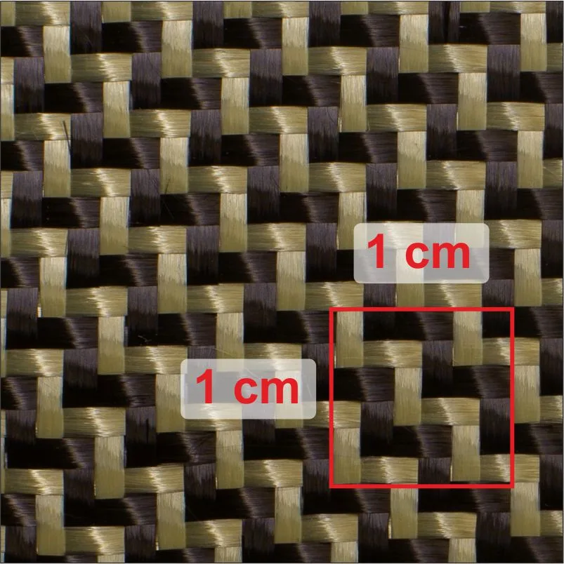 Tkanina węglowo-aramidowa 210g twill