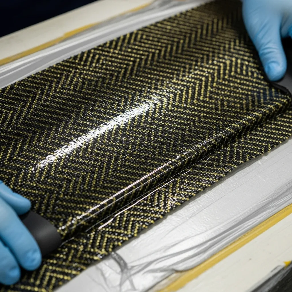 Tkanina węglowo-aramidowa 210g twill - obrazek 4