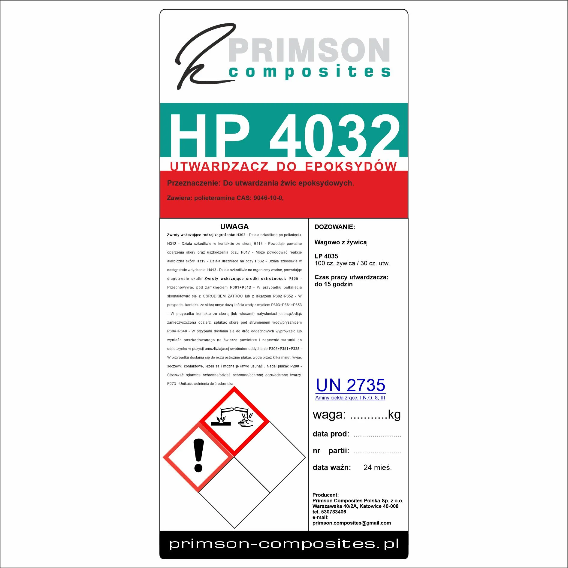 Utwardzacz HP 4032