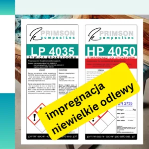 Zestaw: żywica LP 4035 + utwardzacz HP 4050, impregnacja, niewielkie odlewy